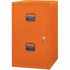 Bisley 2 Drawer Vertical File, Orange, Letter, 17''W (FILE2-OR)