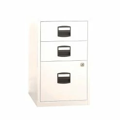 Bisley 3 Drawer Vertical File, White, Letter, 17''W (FILE3-WH)