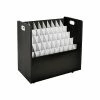 AdirOffice 50-Slot Roll File Cabinet, Mobile, Specialty, Black, 15.5" (626-BLK)
