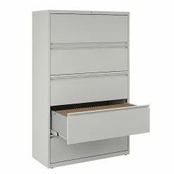 Staples Commercial 5 File Drawers Lateral File Cabinet, Locking, Gray, Letter/Legal, 42"W (21749D) -File Cabinets Shop unnamed file 312