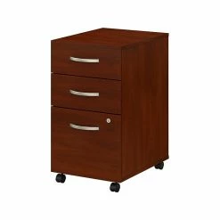 Bush Business Furniture Studio C 3 Drawer Mobile File Cabinet - Installed, Hansen Cherry (SCF216HCSUFA)