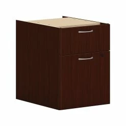 HON Mod 2-Drawer Vertical File Cabinet, Hanging Pedestal, Letter/Legal, Traditional Mahogany, 20" (HONPLPHBFLT1)
