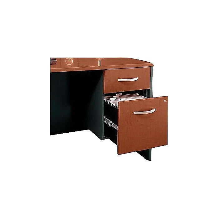 Bush Business Furniture Westfield 2 Drawer 3/4 Pedestal, Auburn Maple, (WC48590SU) 5 Bush Business Furniture Westfield 2 Drawer 3/4 Pedestal, Auburn Maple, (WC48590SU) - Image 3