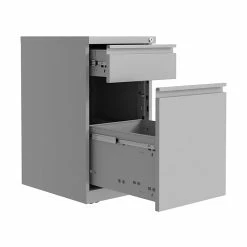 Hirsh 2-Drawer Vertical File Cabinet, Mobile/Pedestal, Letter, Arctic Silver, 19.88" (25034) -File Cabinets Shop unnamed file 3166