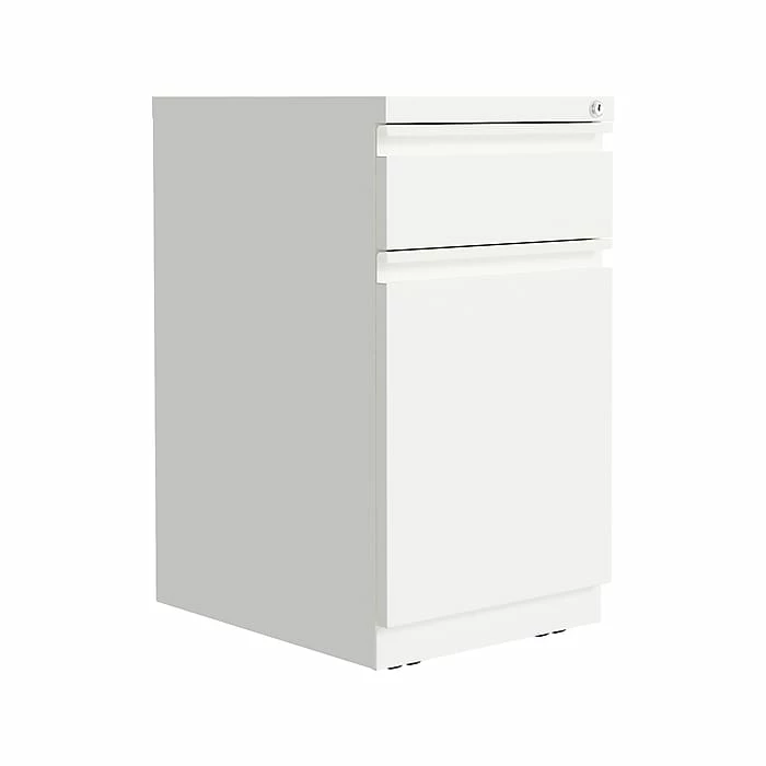Hirsh 2-Drawer Vertical File Cabinet, Mobile/Pedestal, Letter, White, 19.88" (25033) 3 Hirsh 2-Drawer Vertical File Cabinet, Mobile/Pedestal, Letter, White, 19.88" (25033)