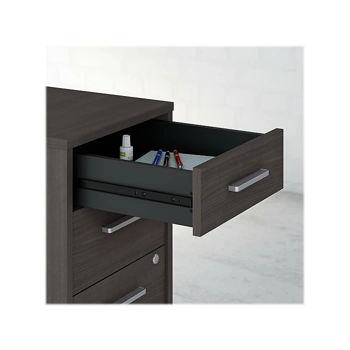 Office By Kathy Ireland® Method 3-Drawer Vertical File Cabinet, Locking, Letter/Legal, Storm Gray, 19.76" (KI70403SU) 8 Office By Kathy Ireland® Method 3-Drawer Vertical File Cabinet, Locking, Letter/Legal, Storm Gray, 19.76" (KI70403SU) - Image 6