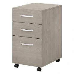 Bush Business Furniture Studio C 3 Drawer Mobile File Cabinet, Sand Oak (SCF216SOSU)