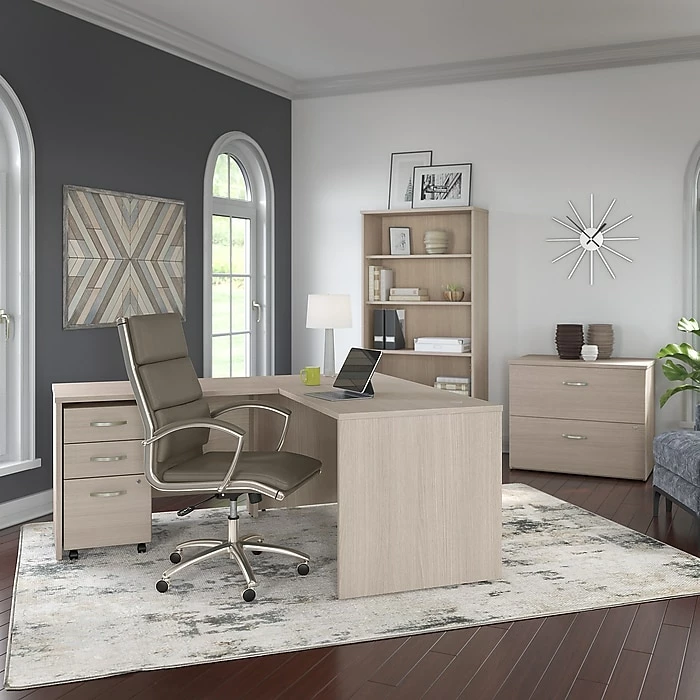 Bush Business Furniture Studio C 3 Drawer Mobile File Cabinet, Sand Oak (SCF216SOSU) 11 Bush Business Furniture Studio C 3 Drawer Mobile File Cabinet, Sand Oak (SCF216SOSU) - Image 9