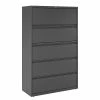 Staples 5-Drawer Lateral File Cabinet, Locking, Letter/Legal, Charcoal, 42"W (26828D)