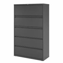 Staples 5-Drawer Lateral File Cabinet, Locking, Letter/Legal, Charcoal, 42"W (26828D) -File Cabinets Shop unnamed file 323