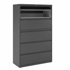 Staples 5-Drawer Lateral File Cabinet, Locking, Letter/Legal, Charcoal, 42"W (26828D) -File Cabinets Shop unnamed file 326