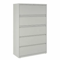 Staples 5-Drawer Lateral File Cabinet, Locking, Letter/Legal, Charcoal, 42"W (26828D) -File Cabinets Shop unnamed file 330