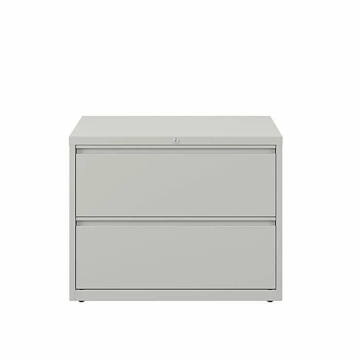 Staples Commercial 2 File Drawers Lateral File Cabinet, Locking, Gray, Letter/Legal, 36"W (20298D) 4 Staples Commercial 2 File Drawers Lateral File Cabinet, Locking, Gray, Letter/Legal, 36"W (20298D) - Image 2