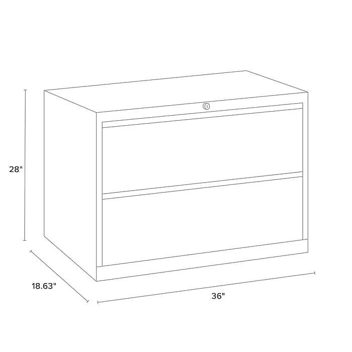 Staples Commercial 2 File Drawers Lateral File Cabinet, Locking, Gray, Letter/Legal, 36"W (20298D) 9 Staples Commercial 2 File Drawers Lateral File Cabinet, Locking, Gray, Letter/Legal, 36"W (20298D) - Image 7