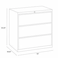 Staples HL8000 Commercial 3-Drawer Lateral File Cabinet, Locking, Letter/Legal, Black, 42"W (23202D) -File Cabinets Shop unnamed file 345