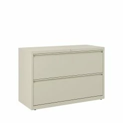 Staples® Lateral File Cabinet, Letter/Legal, 2-Drawer, Putty, 18 5/8"D (59618/17456)