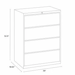 Staples 4-Drawer Lateral File Cabinet, Locking, Letter/Legal, Charcoal, 36"W (26825D) 16 Staples 4-Drawer Lateral File Cabinet, Locking, Letter/Legal, Charcoal, 36"W (26825D) -File Cabinets Shop unnamed file 366
