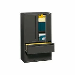 HON Brigade 700 Series 2 File Drawer Lateral File Cabinet, Locking, Letter/Legal, Charcoal, 42"W (H795LS.L.S)