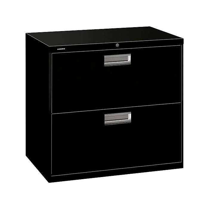 HON Brigade 600 Series 2-Drawer Lateral File Cabinet, Locking, Letter/Legal, Black, 30"W (H672.L.P) 3 HON Brigade 600 Series 2-Drawer Lateral File Cabinet, Locking, Letter/Legal, Black, 30"W (H672.L.P)