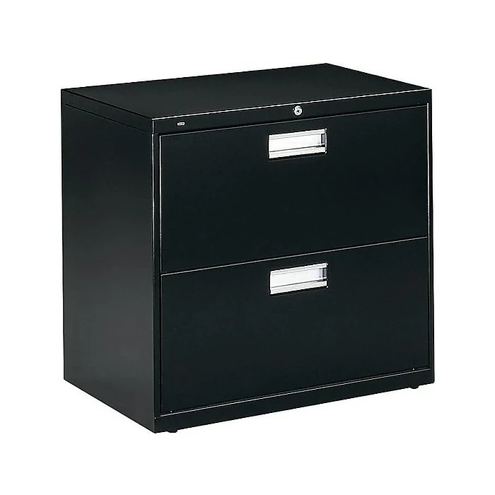 HON Brigade 600 Series 2-Drawer Lateral File Cabinet, Locking, Letter/Legal, Black, 30"W (H672.L.P) 6 HON Brigade 600 Series 2-Drawer Lateral File Cabinet, Locking, Letter/Legal, Black, 30"W (H672.L.P) - Image 4