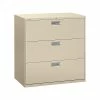 HON Brigade 600 Series 3-Drawer Lateral File Cabinet, Locking, Letter/Legal, Putty/Beige, 42"W (H693.L.L) -File Cabinets Shop unnamed file 396