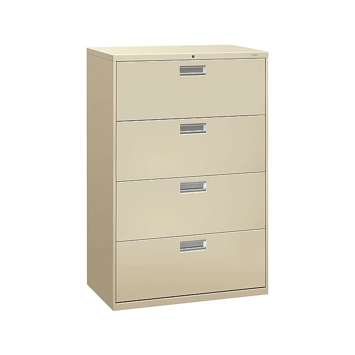 HON Brigade 600 Series 4-Drawer Lateral File Cabinet, Locking, Letter/Legal, Putty/Beige, 36"W (HON684LL) 3 HON Brigade 600 Series 4-Drawer Lateral File Cabinet, Locking, Letter/Legal, Putty/Beige, 36"W (HON684LL)