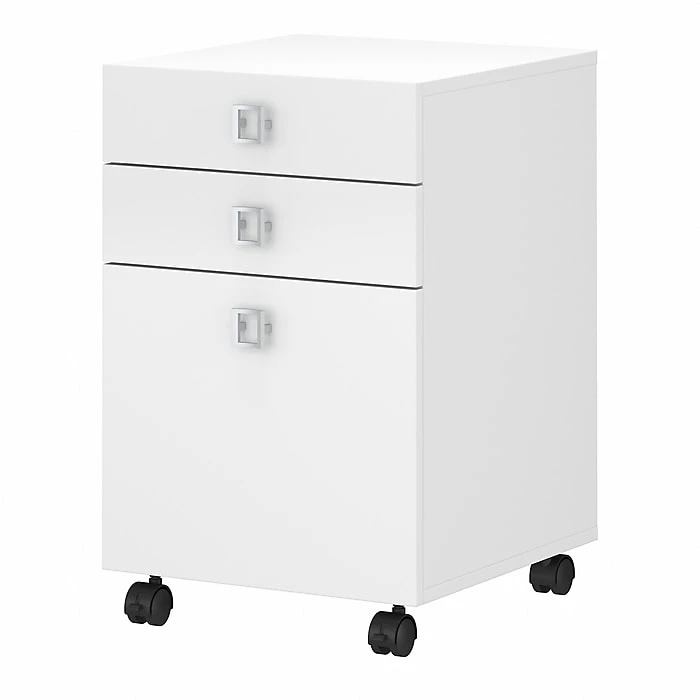 Office By Kathy Ireland® Echo 3 Drawer Mobile File Cabinet, Pure White/Pure White (KI60101-03) 3 Office By Kathy Ireland® Echo 3 Drawer Mobile File Cabinet, Pure White/Pure White (KI60101-03)