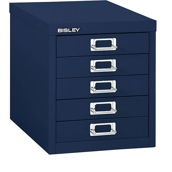 Bindertek Bisley Five Drawer Steel Multidrawer, Navy, Letter/A4 (MD5-NV) 3 Bindertek Bisley Five Drawer Steel Multidrawer, Navy, Letter/A4 (MD5-NV)