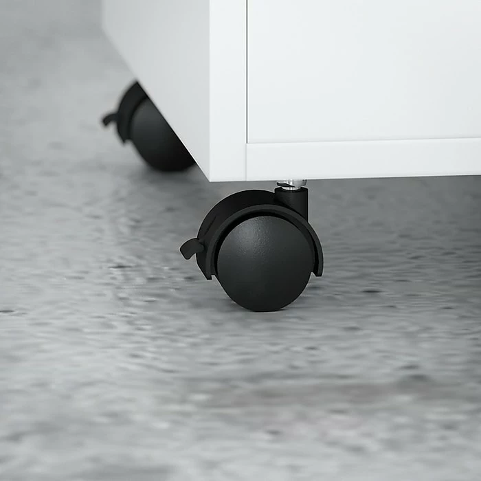 Office By Kathy Ireland® Echo 3 Drawer Mobile File Cabinet, Pure White/Pure White (KI60101-03) 8 Office By Kathy Ireland® Echo 3 Drawer Mobile File Cabinet, Pure White/Pure White (KI60101-03) - Image 6