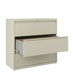Staples HL8000 Commercial 3-Drawer Lateral File Cabinet, Locking, Letter/Legal, Putty/Beige, 42"W (23201D) -File Cabinets Shop unnamed file 441