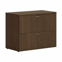 HON Mod 2-Drawer Lateral File Cabinet, Locking, Letter/Legal, Sepia Walnut, 36" (HLPLLF3620L2.LSE1)