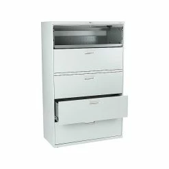 HON Brigade 600 Series 5-Drawer Lateral File Cabinet, Locking, Letter/Legal, Gray, 42"W (H695.L.Q) -File Cabinets Shop unnamed file 473
