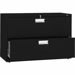 HON Brigade 600 Series 2-Drawer Lateral File Cabinet, Locking, Letter/Legal, Black, 42"W (H692.L.P) -File Cabinets Shop unnamed file 478