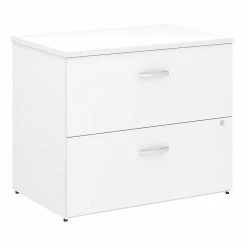 Bush Business Furniture Studio C Lateral File Cabinet, White (SCF136WHSU)