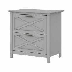 Bush Furniture Key West 2-Drawer Lateral File Cabinet, Letter/Legal, Cape Cod Gray, 30" (KWF130CG-03)