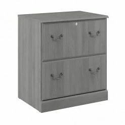 Bush Furniture Saratoga 2-Drawer Lateral File Cabinet, Locking, Modern Gray (EX45854-03)
