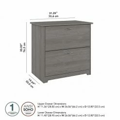 Bush Furniture Cabot 2 Drawer Lateral File Cabinet, Modern Gray (WC31380) -File Cabinets Shop unnamed file 562