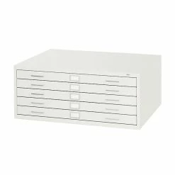 Safco® Graphic Arts 5-Drawer Steel Flat File For 24" X 36" Documents, White