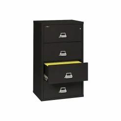 FireKing Classic 4-Drawer Lateral File Cabinet, Fire Resistant, Letter/Legal, Black, 31.19"W DOCK (4-3122-CBL) -File Cabinets Shop unnamed file 596