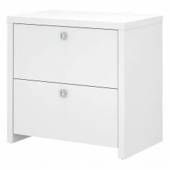 Office By Kathy Ireland® Echo Lateral File Cabinet, Pure White/Pure White (KI60102-03)