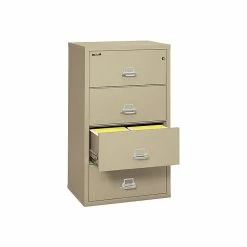 FireKing Classic 4-Drawer Lateral File Cabinet, Fire Resistant, Letter/Legal, Beige, 31.19"W (4-3122-CPA) -File Cabinets Shop unnamed file 669