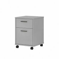 Bush Furniture Key West 2-Drawer Mobile File Cabinet, Letter/Legal, Cape Cod Gray, 15.51" (KWF116CG-03)