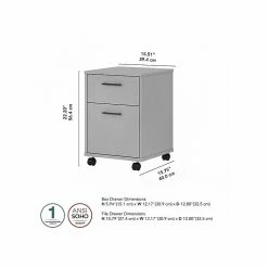 Bush Furniture Key West 2-Drawer Mobile File Cabinet, Letter/Legal, Cape Cod Gray, 15.51" (KWF116CG-03) -File Cabinets Shop unnamed file 682