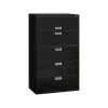 HON Brigade 600 Series 5-Drawer Lateral File Cabinet, Locking, Letter/Legal, Black, 42"W (HON695LP) -File Cabinets Shop unnamed file 702