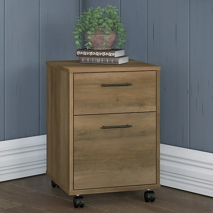 Bush Furniture Key West 2-Drawer Mobile File Cabinet, Letter/Legal, Reclaimed Pine, 15.51" (KWF116RCP-03) 4 Bush Furniture Key West 2-Drawer Mobile File Cabinet, Letter/Legal, Reclaimed Pine, 15.51" (KWF116RCP-03) - Image 2