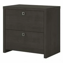Office By Kathy Ireland® Echo 2-Drawer Lateral File Cabinet, Letter/Legal, Charcoal Maple, 32" (KI60302-03)