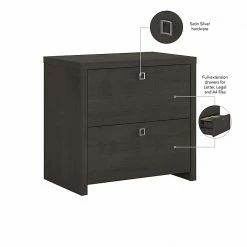 Office By Kathy Ireland® Echo 2-Drawer Lateral File Cabinet, Letter/Legal, Charcoal Maple, 32" (KI60302-03) 12 Office By Kathy Ireland® Echo 2-Drawer Lateral File Cabinet, Letter/Legal, Charcoal Maple, 32" (KI60302-03) -File Cabinets Shop unnamed file 715