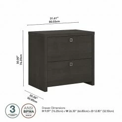 Office By Kathy Ireland® Echo 2-Drawer Lateral File Cabinet, Letter/Legal, Charcoal Maple, 32" (KI60302-03) 13 Office By Kathy Ireland® Echo 2-Drawer Lateral File Cabinet, Letter/Legal, Charcoal Maple, 32" (KI60302-03) -File Cabinets Shop unnamed file 716