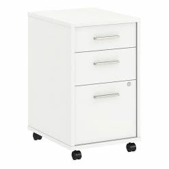 Office By Kathy Ireland® Method 3 Drawer Mobile File Cabinet - Assembled, White (KI70203SU)