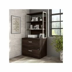 Bush Business Furniture Hybrid 2-Drawer Lateral File Cabinet, Letter/Legal, Black Walnut, 36" (HYF136BWSU-Z) -File Cabinets Shop unnamed file 742
